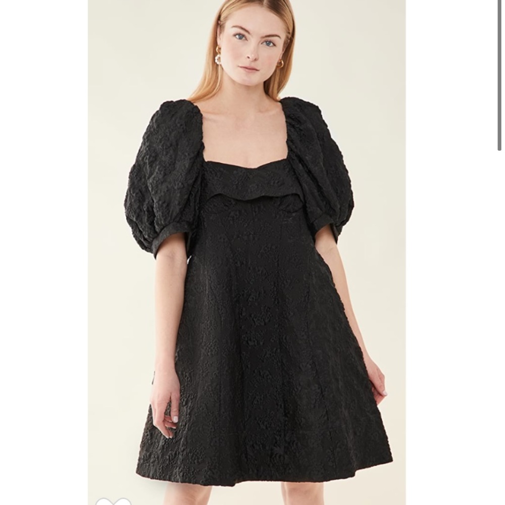 NWT Simone Rocha Puff Sleeve Bustier Dress w/Jacquard Detail